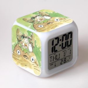 Totoro 7 Colors Change Digital Alarm LED Clock