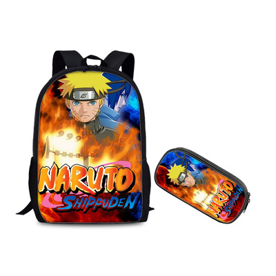 18 Inch Naruto Backpack School Bag+Messenger Bag+Pencil Bag