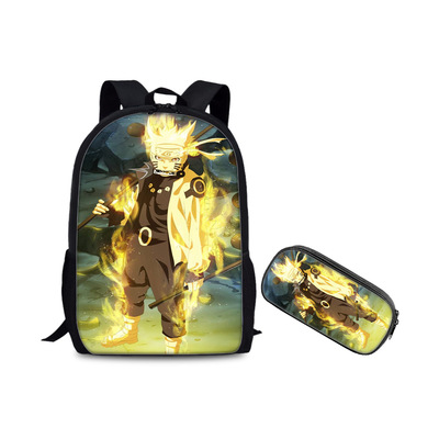 18 Inch Naruto Backpack School Bag+Messenger Bag+Pencil Bag