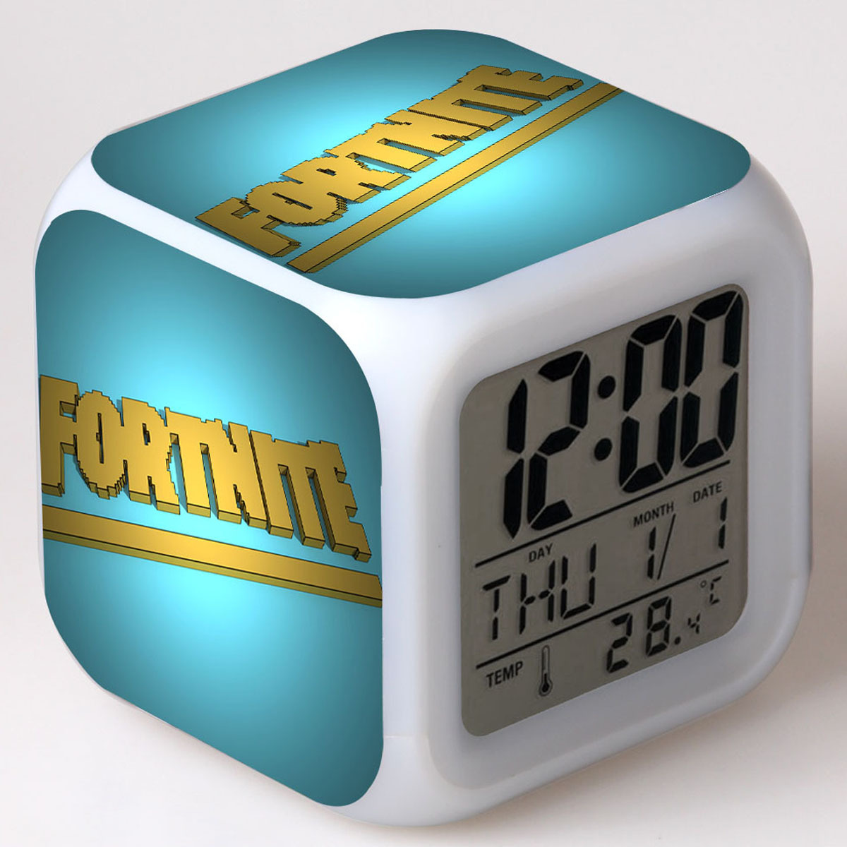 Fortnite 7 Colors Change Digital Alarm LED Clock | giftanime