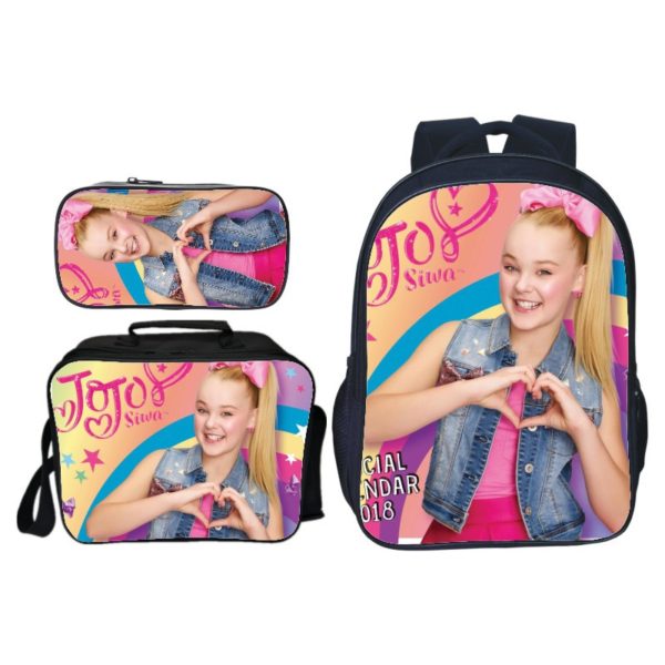 16″Jojo Siwa Backpack School Bag+Lunch Bag+Pencil Bag - Image 10