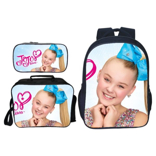 16″Jojo Siwa Backpack School Bag+Lunch Bag+Pencil Bag - Image 2