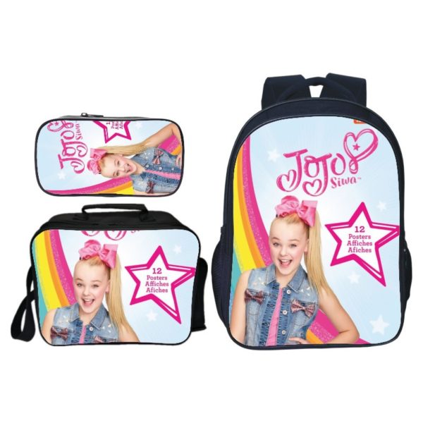 16″Jojo Siwa Backpack School Bag+Lunch Bag+Pencil Bag - Image 3