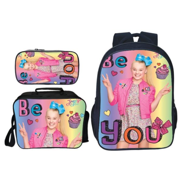 16″Jojo Siwa Backpack School Bag+Lunch Bag+Pencil Bag - Image 5