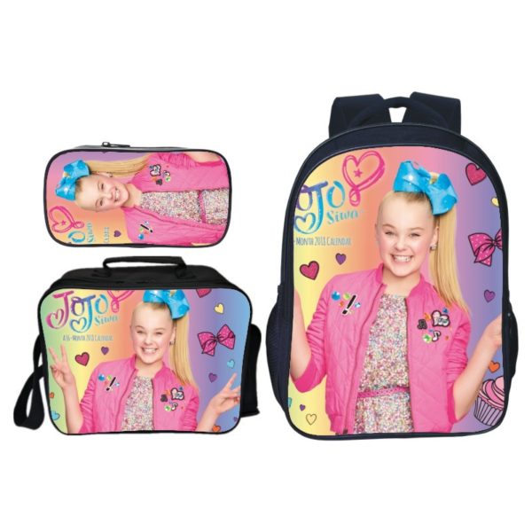 16″Jojo Siwa Backpack School Bag+Lunch Bag+Pencil Bag - Image 6