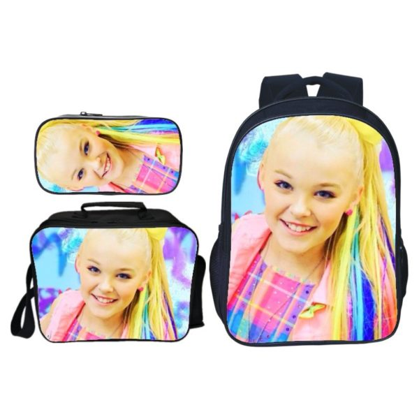 16″Jojo Siwa Backpack School Bag+Lunch Bag+Pencil Bag