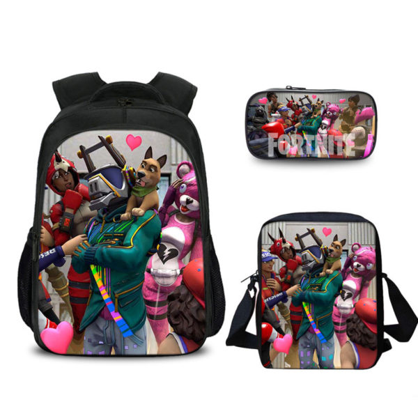 16″S6 Fortnite Backpack School Bag+Messenger Bag+Pencil Bag - Image 12