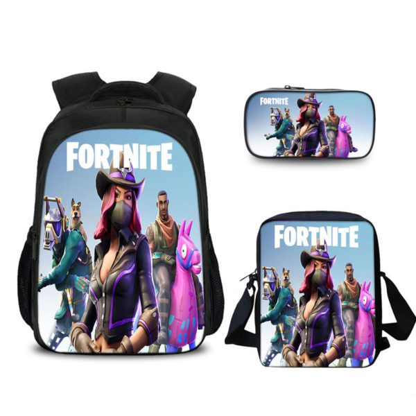 16″S6 Fortnite Backpack School Bag+Messenger Bag+Pencil Bag - Image 13