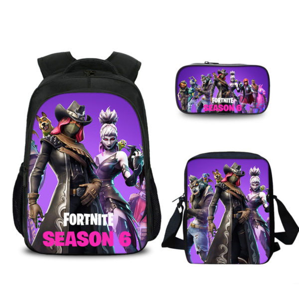 16″S6 Fortnite Backpack School Bag+Messenger Bag+Pencil Bag - Image 17