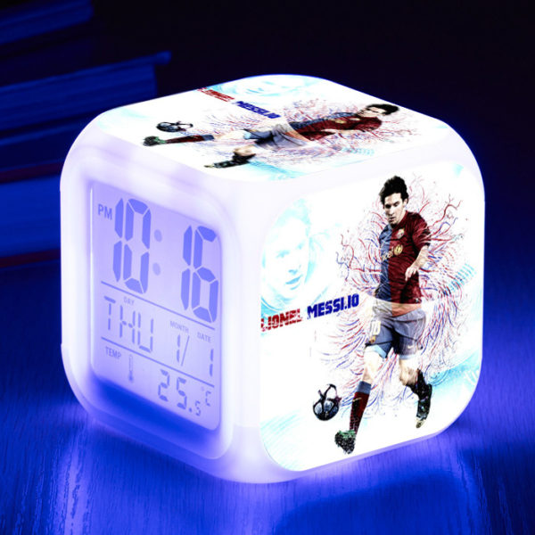 Messi  7 Colors Change Digital Alarm LED Clock - Image 4