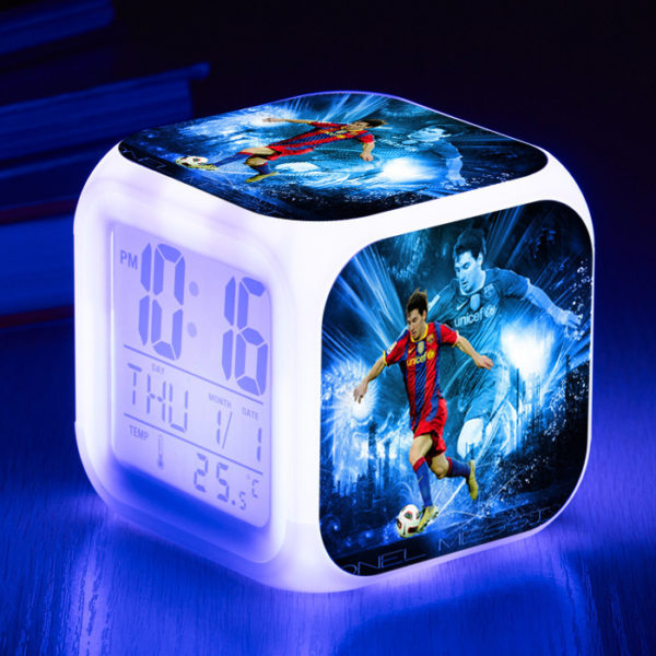 Messi  7 Colors Change Digital Alarm LED Clock - Image 3