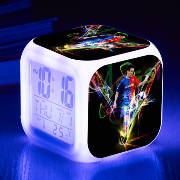 Messi  7 Colors Change Digital Alarm LED Clock - Image 6