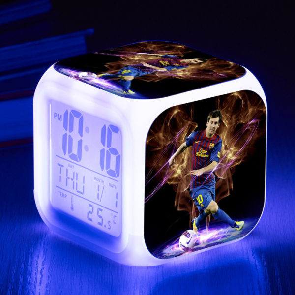 Messi  7 Colors Change Digital Alarm LED Clock - Image 11