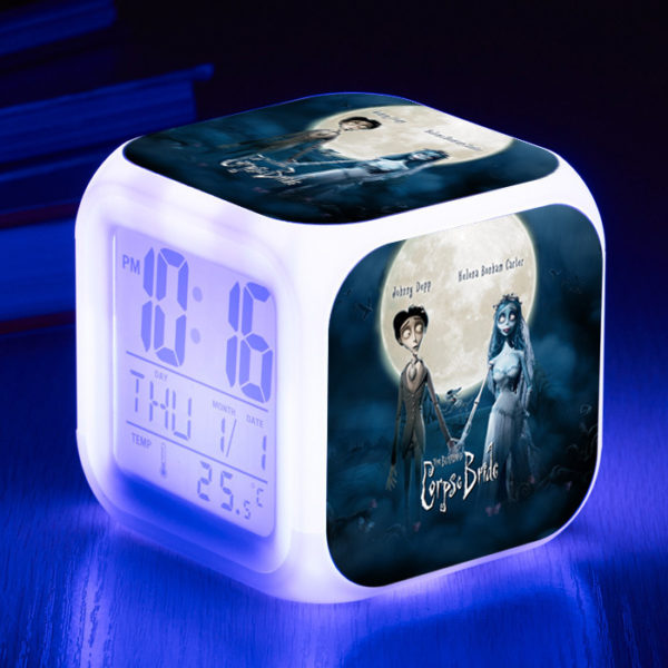 Tim Burton's Corpse Bride 7 Colors Change Digital Alarm LED Clock - Image 33