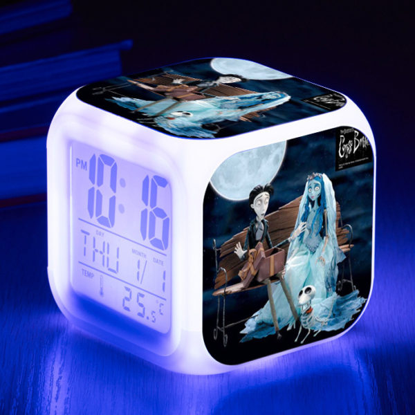 Tim Burton's Corpse Bride 7 Colors Change Digital Alarm LED Clock - Image 36