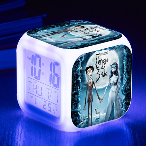 Tim Burton's Corpse Bride 7 Colors Change Digital Alarm LED Clock - Image 37