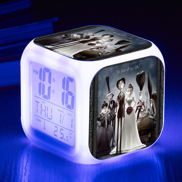 Tim Burton's Corpse Bride 7 Colors Change Digital Alarm LED Clock - Image 39