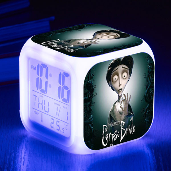 Tim Burton's Corpse Bride 7 Colors Change Digital Alarm LED Clock - Image 40