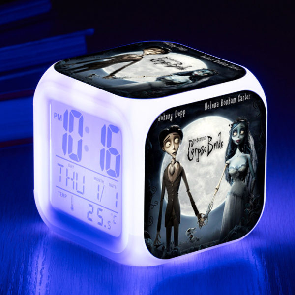 Tim Burton's Corpse Bride 7 Colors Change Digital Alarm LED Clock - Image 41