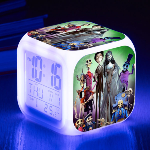 Tim Burton's Corpse Bride 7 Colors Change Digital Alarm LED Clock - Image 42