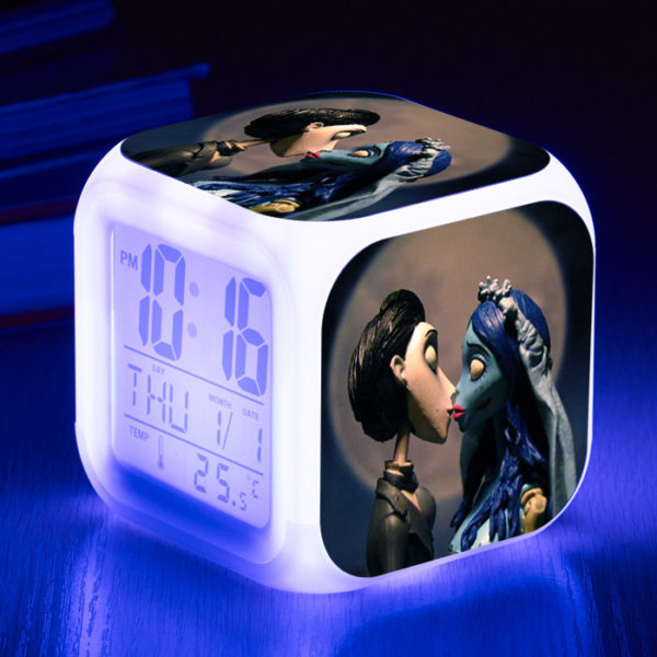 Tim Burton's Corpse Bride 7 Colors Change Digital Alarm LED Clock - Image 25