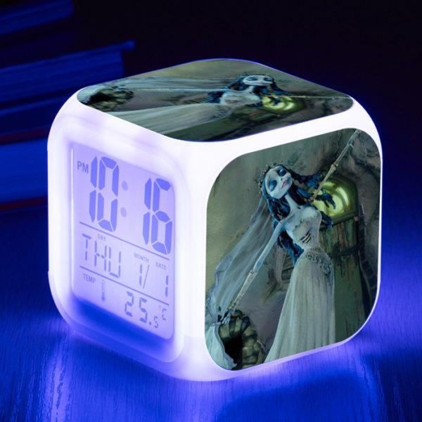 Tim Burton's Corpse Bride 7 Colors Change Digital Alarm LED Clock - Image 43