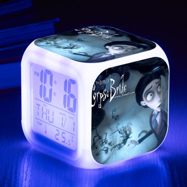 Tim Burton's Corpse Bride 7 Colors Change Digital Alarm LED Clock - Image 4