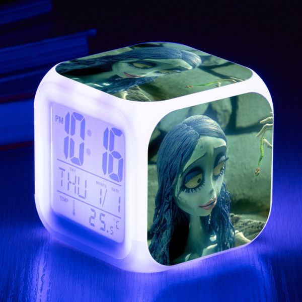 Tim Burton's Corpse Bride 7 Colors Change Digital Alarm LED Clock - Image 6