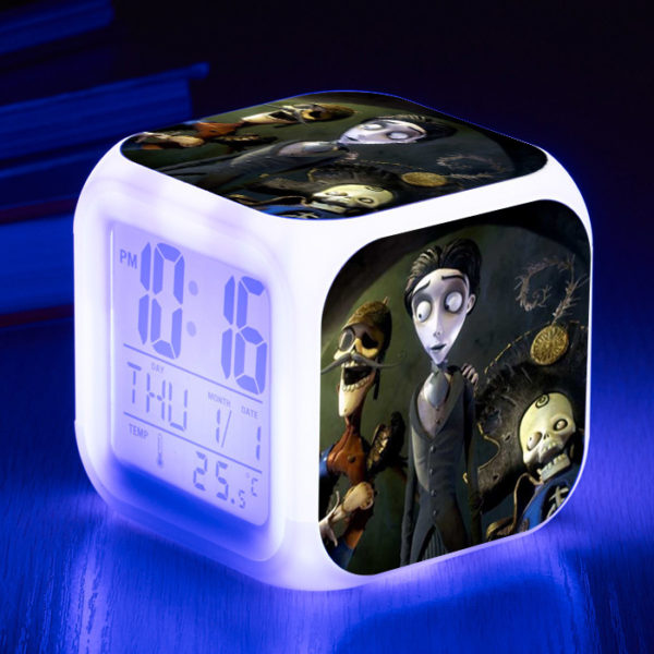 Tim Burton's Corpse Bride 7 Colors Change Digital Alarm LED Clock - Image 9