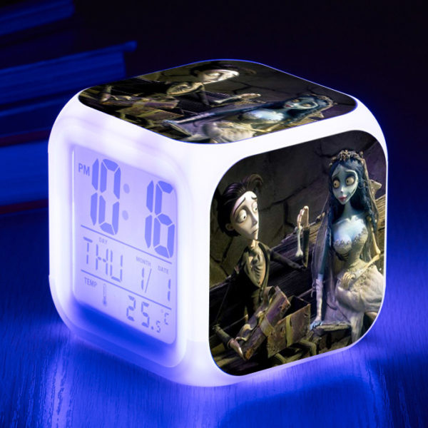 Tim Burton's Corpse Bride 7 Colors Change Digital Alarm LED Clock - Image 10