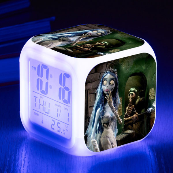 Tim Burton's Corpse Bride 7 Colors Change Digital Alarm LED Clock - Image 26