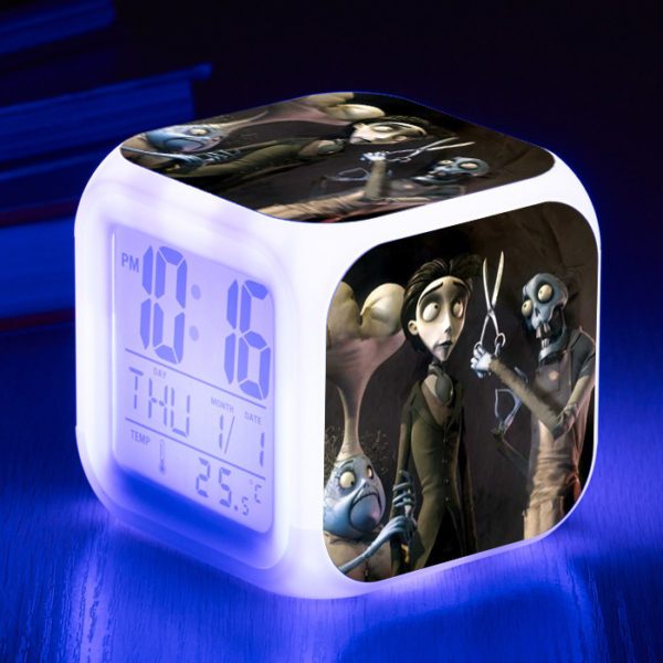 Tim Burton's Corpse Bride 7 Colors Change Digital Alarm LED Clock - Image 14