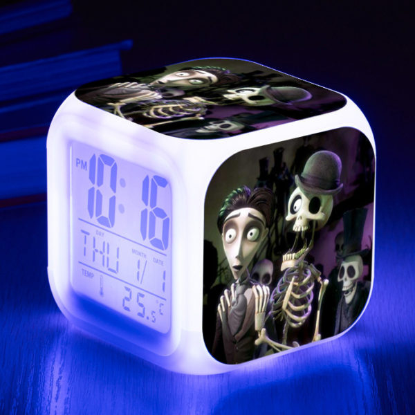 Tim Burton's Corpse Bride 7 Colors Change Digital Alarm LED Clock - Image 15