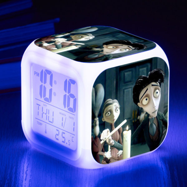 Tim Burton's Corpse Bride 7 Colors Change Digital Alarm LED Clock - Image 16