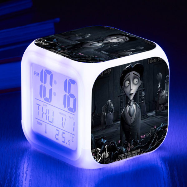 Tim Burton's Corpse Bride 7 Colors Change Digital Alarm LED Clock - Image 17