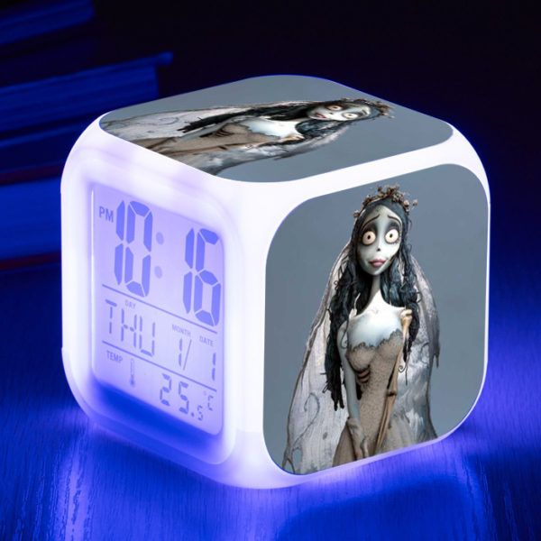 Tim Burton's Corpse Bride 7 Colors Change Digital Alarm LED Clock - Image 18