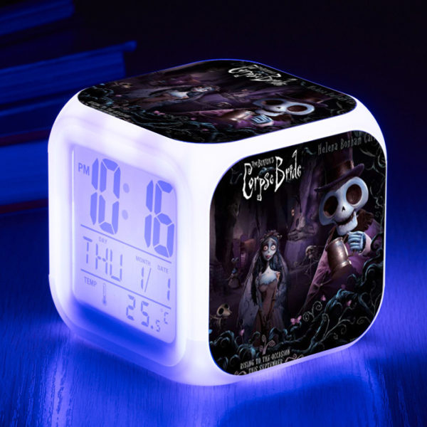 Tim Burton's Corpse Bride 7 Colors Change Digital Alarm LED Clock - Image 19