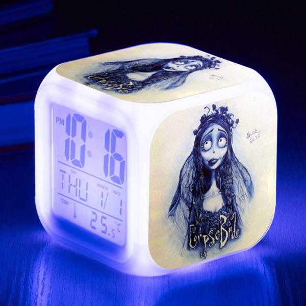 Tim Burton's Corpse Bride 7 Colors Change Digital Alarm LED Clock - Image 20