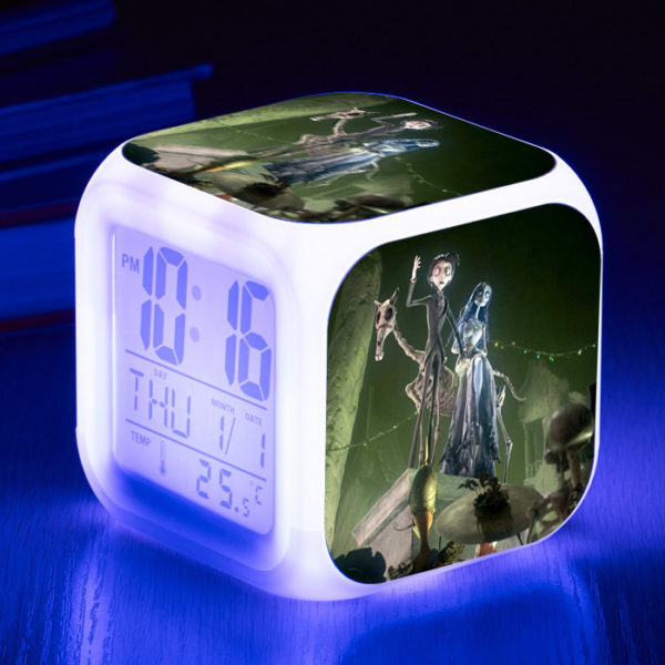 Tim Burton's Corpse Bride 7 Colors Change Digital Alarm LED Clock - Image 22