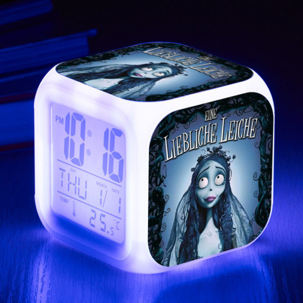 Tim Burton's Corpse Bride 7 Colors Change Digital Alarm LED Clock - Image 23