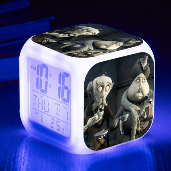 Tim Burton's Corpse Bride 7 Colors Change Digital Alarm LED Clock - Image 24