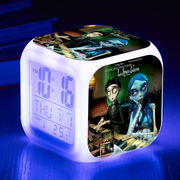 Tim Burton's Corpse Bride 7 Colors Change Digital Alarm LED Clock - Image 29