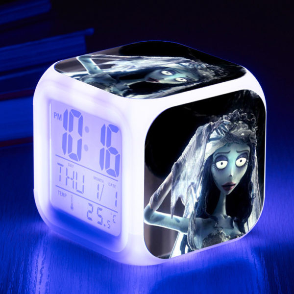 Tim Burton's Corpse Bride 7 Colors Change Digital Alarm LED Clock - Image 30