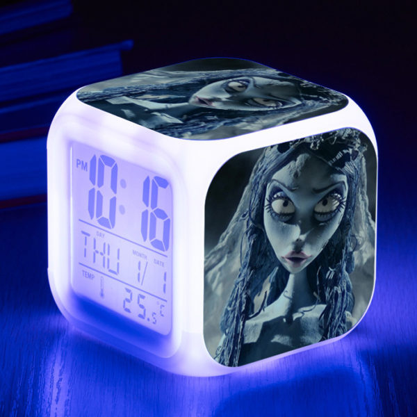 Tim Burton's Corpse Bride 7 Colors Change Digital Alarm LED Clock - Image 32