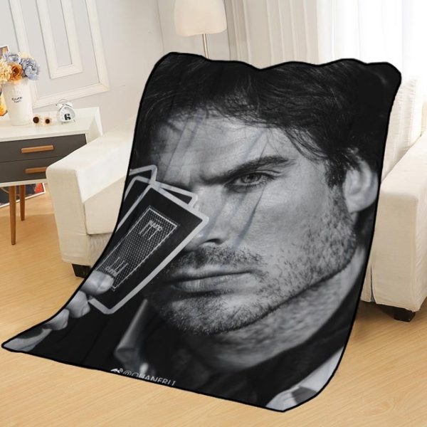 Ian Somerhalder Blankets Printing Soft Nap Blanket On Home/Sofa/Office Portable Travel Cover Blanket - Image 14