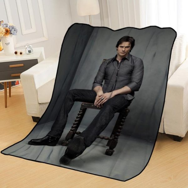 Ian Somerhalder Blankets Printing Soft Nap Blanket On Home/Sofa/Office Portable Travel Cover Blanket - Image 3