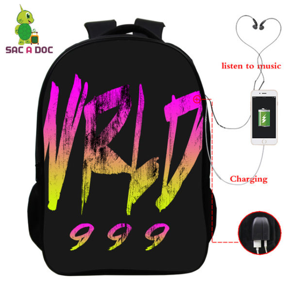 Juice Wrld USB Charge Backpack Mega Charizard Split Students Boys Girls Knapsack Men Women Travel Laptop Rucksack - Image 41