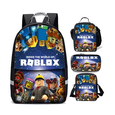 18 Inch Roblox Backpack School Bag Lunch Bag Messenger Bag Pencil Bag Giftanime - roblox how to open backpack