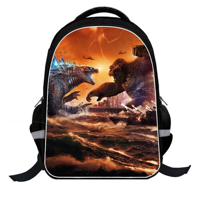 Godzilla Vs Kong Printed Student Backpack Kids School Book Bags Or Shoulder  Bag Or Pencil Bag Or Three-piece Set Children's Travelling Bag Gift