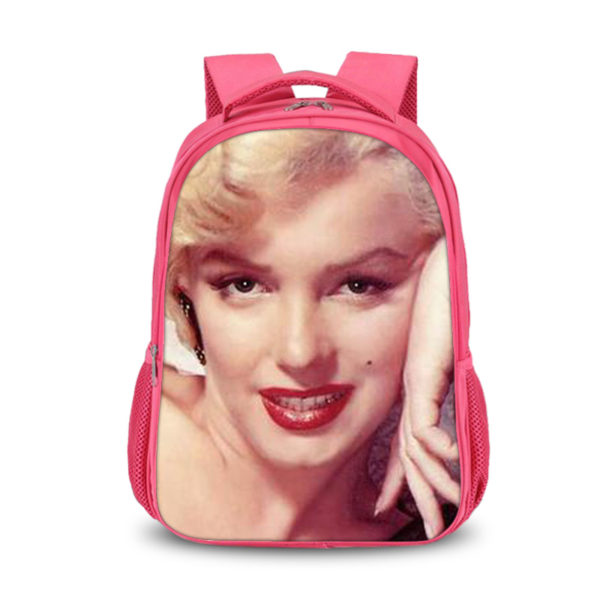 Marilyn Monroe double-layer backpack personalized school bag Pink - Image 2